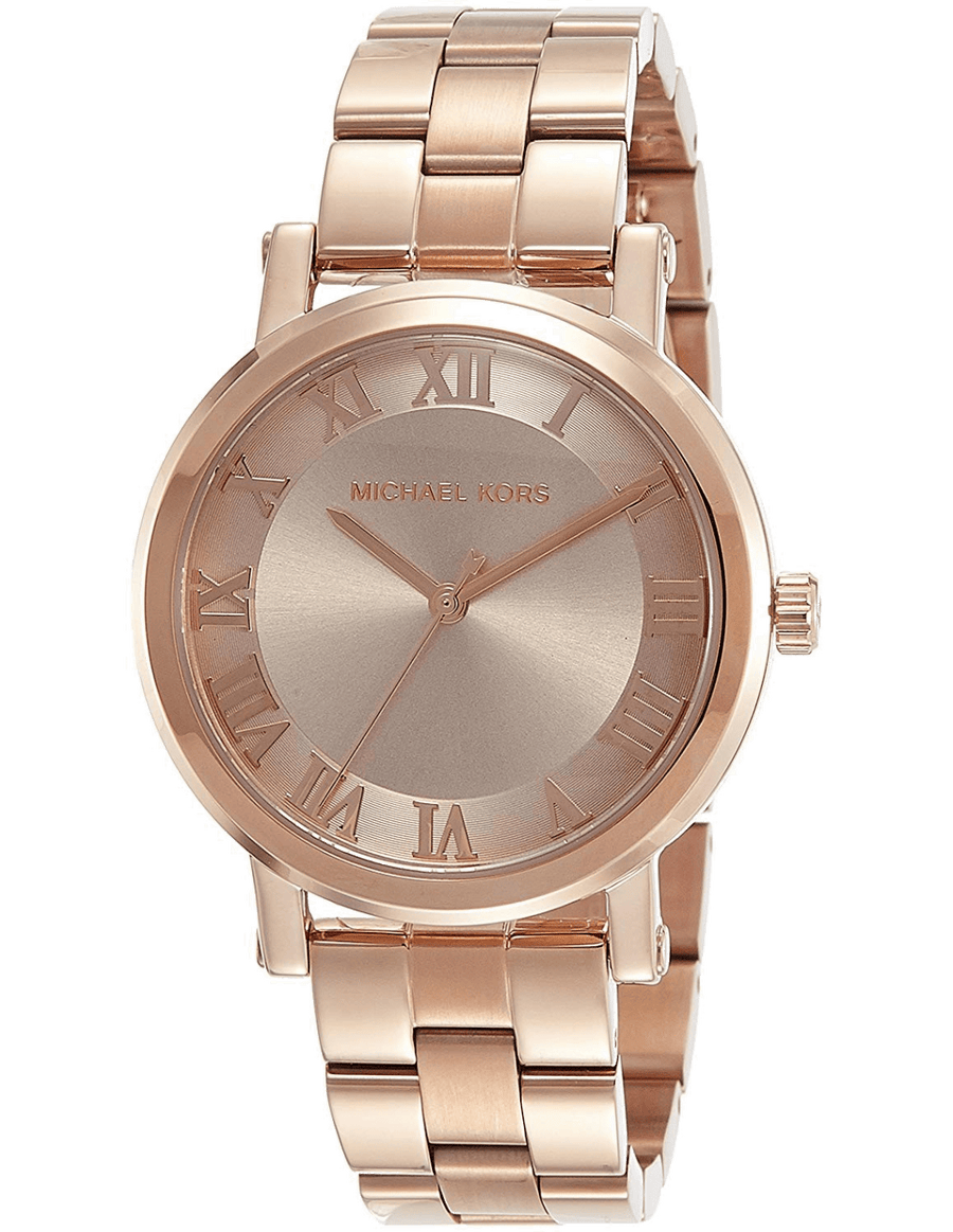Michael Kors Norie Rose Gold Dial Rose Gold Steel Strap Watch for Women - MK3561