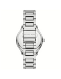 Michael Kors Sage Three-Hand White Dial Silver Steel Strap Watch for Women - MK4807