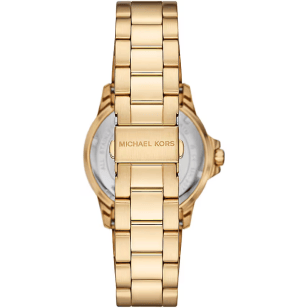 Michael Kors Everest Three-Hand Black Dial Gold Steel Strap Watch For Men - MK9078