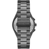 Michael Kors Lennox Chronograph Black Dial Grey Steel Strap Watch For Men - MK9118