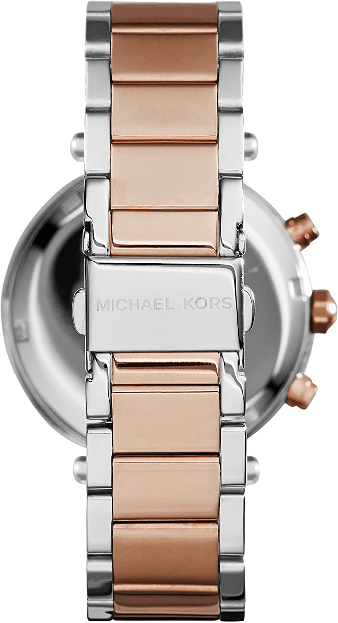 Michael Kors Parker Blue Dial Two Tone Steel Strap Watch for Women - MK6141