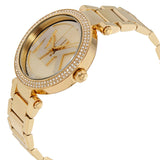 Michael Kors Parker Diamonds Gold Dial Gold Steel Strap Watch for Women - MK5784