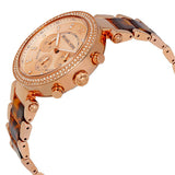 Michael Kors Parker Rose Gold Dial Two Tone Steel Strap Watch for Women - MK6239