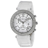 Michael Kors Parker White Dial White Ceramic Strap Watch for Women - MK5654