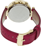 Michael Kors Parker Chronograph White Dial Pink Leather Strap Watch for Women - MK2297