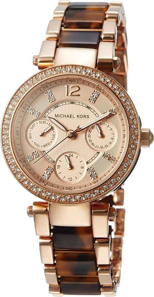 Michael Kors Parker Gold Dial Two Tone Steel Strap Watch for Women - MK5841