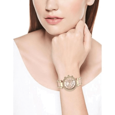 Michael Kors Parker Gold Dial Two Tone Steel Strap Watch for Women - MK6326