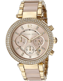 Michael Kors Parker Gold Dial Two Tone Steel Strap Watch for Women - MK6326