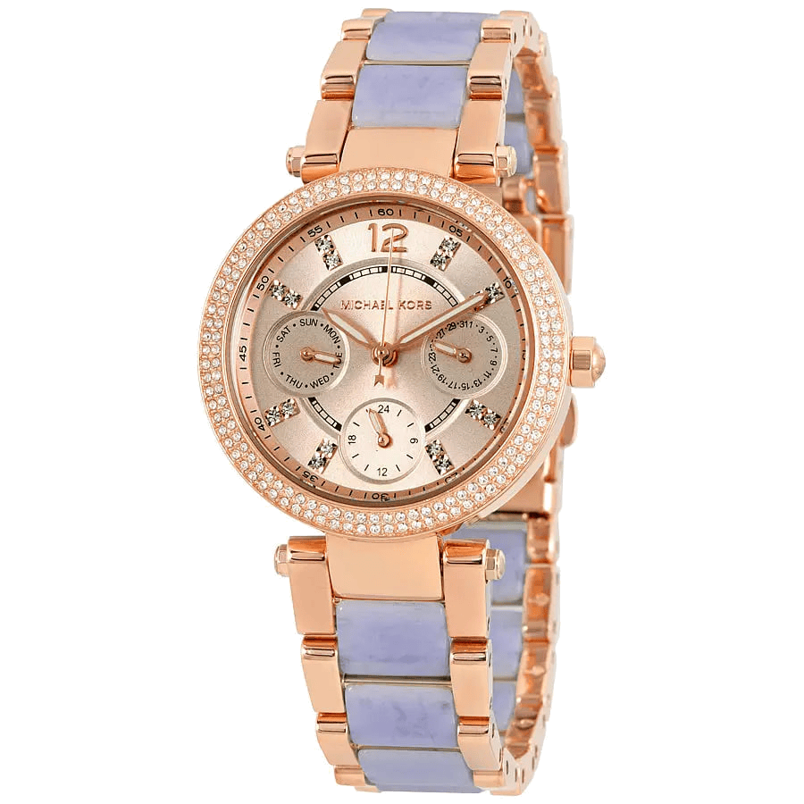 Michael Kors Parker Gold Dial Two Tone Steel Strap Watch for Women - MK6327