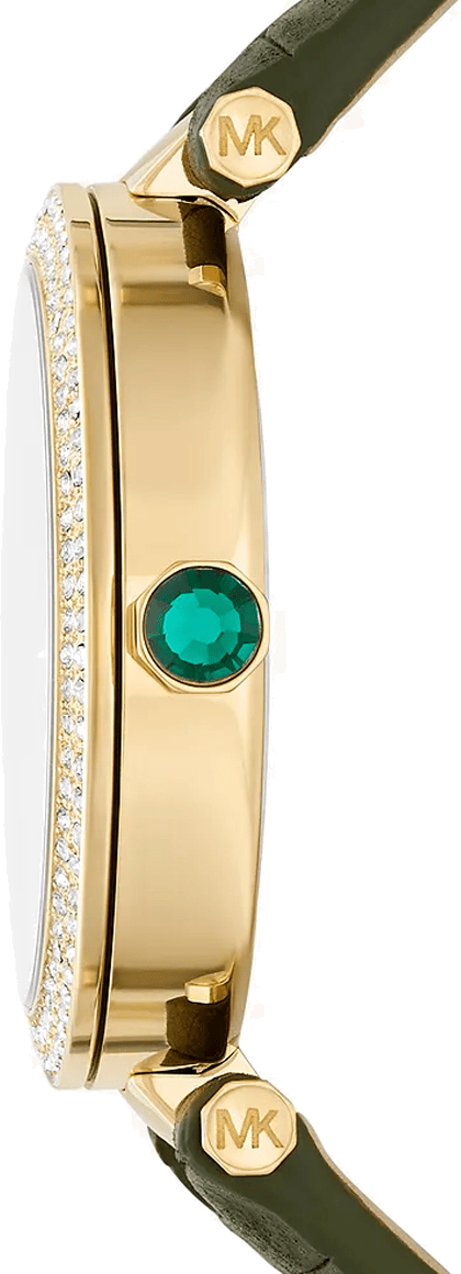 Michael Kors Parker Green Dial Green Leather Strap Watch For Women - MK4724