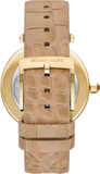 Michael Kors Parker Three-Hand Gold Dial Brown Leather Strap Watch For Women - MK4725