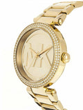 Michael Kors Parker Diamonds Gold Dial Gold Steel Strap Watch for Women - MK5784