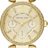 Michael Kors Parker Gold DIal Gold Steel Strap Watch for Women - MK5842