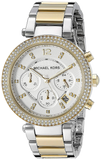 Michael Kors Parker White Dial Two Tone Steel Strap Watch for Women - MK6055