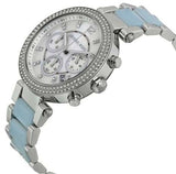 Michael Kors Parker White Dial Two Tone Steel Strap Watch for Women - MK6138