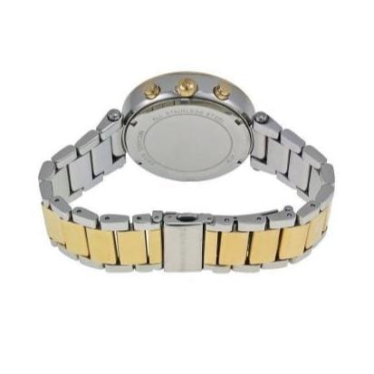 Michael Kors Parker Pink Dial Two Tone Steel Strap Watch for Women - MK6140