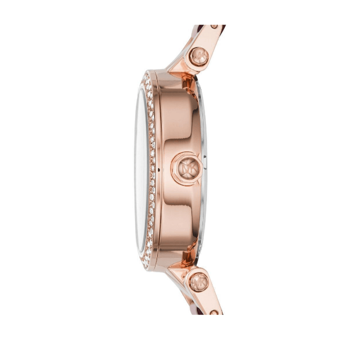 Michael Kors Parker Rose Gold Dial Two Tone Steel Strap Watch for Women - MK6239