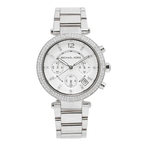 Michael Kors Parker Silver Dial Silver Steel Strap Watch for Women - MK5353
