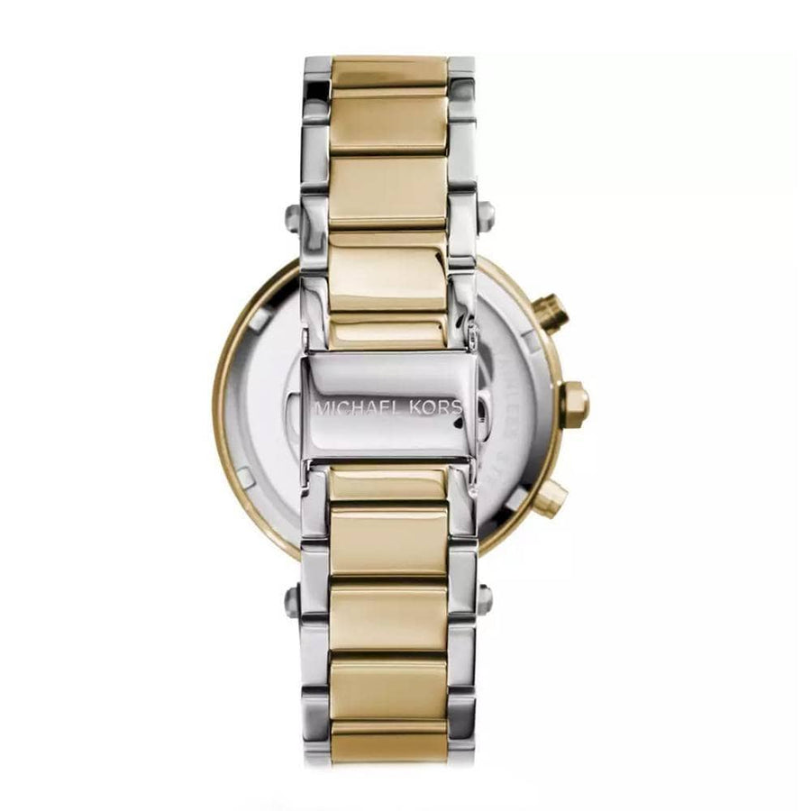 Michael Kors Parker White Dial Two Tone Steel Strap Watch for Women - MK5626