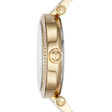 Michael Kors Parker White Dial Two Tone Steel Strap Watch for Women - MK6313