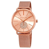 Michael Kors Portia Rose Gold Dial Rose Gold Mesh Bracelet Watch for Women - MK3845