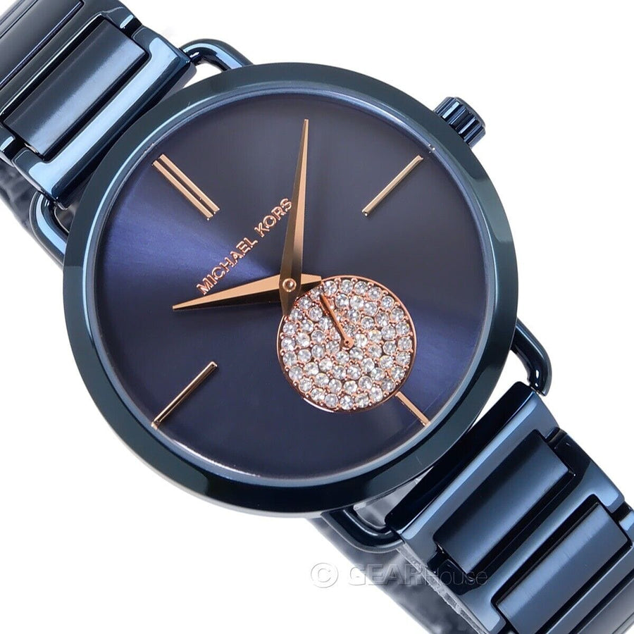 Michael Kors Portia Blue Dial Blue Stainless Steel Strap Watch for Women - MK3680