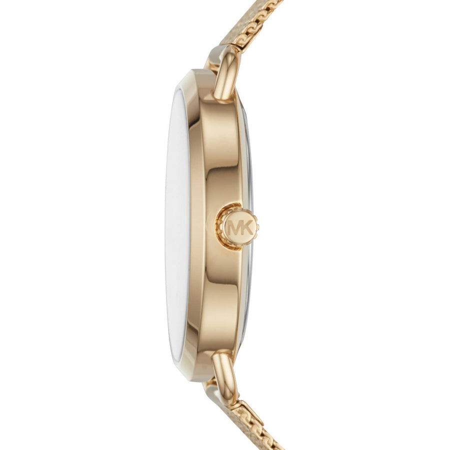 Michael Kors Portia Gold Dial Gold Mesh Bracelet Watch for Women - MK3844