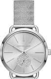 Michael Kors Portia Silver Dial Silver Mesh Bracelet Watch for Women - MK3843