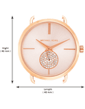 Michael Kors Portia Rose Gold Dial Rose Gold Steel Strap Watch for Women - MK3640