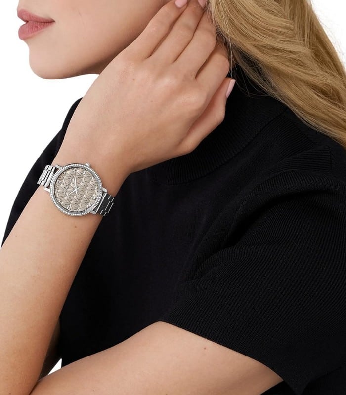 Michael Kors Pyper Analog Gray Dial Silver Steel Strap Watch For Women -  MK4672