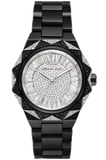 Michael Kors Raquel Three Hand Silver Dial Black Steel Strap Watch For Women - MK4692