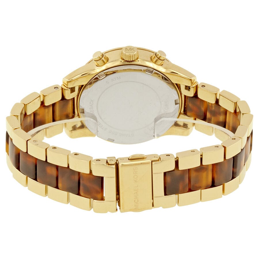Michael Kors Ritz Gold Dial Two Tone Steel Strap Watch for Women - MK6322