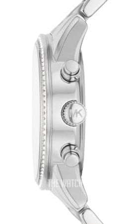 Michael Kors Ritz Chronograph Crystals Silver Dial Silver Steel Strap Watch For Women - MK7301