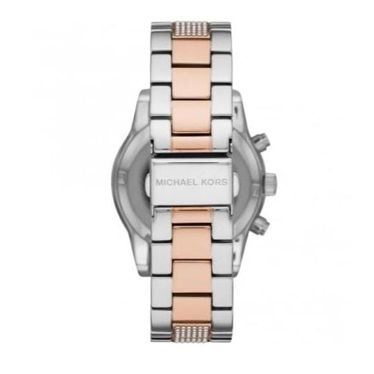 Michael Kors Ritz Chronograph White Dial Two Tone Steel Strap Watch For Women - MK6651