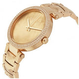 Michael Kors Parker Rose Gold Dial with Diamonds Rose Gold Steel Strap Watch for Women - MK6426