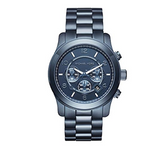 Michael Kors Runway Chronograph Blue Dial Blue Steel Strap Watch For Men - MK8538
