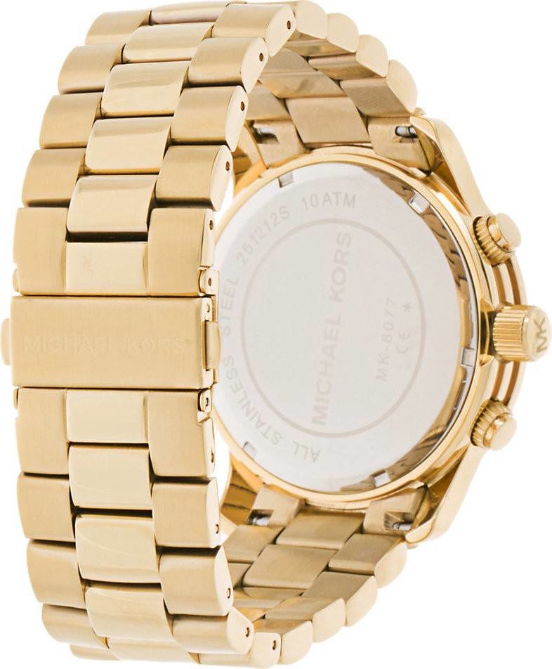 Michael Kors Runway Gold Dial Gold Steel Strap  Watch for Men - MK8077