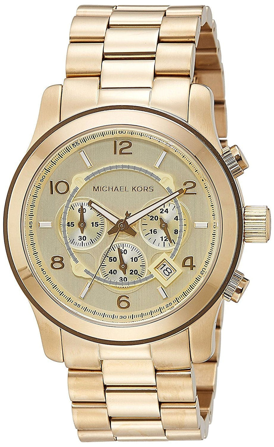 Michael Kors Runway Gold Dial Gold Steel Strap  Watch for Men - MK8077