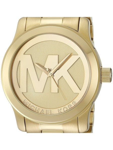 Michael Kors Runway Gold Dial Gold Steel Strap Watch for Women - MK5473