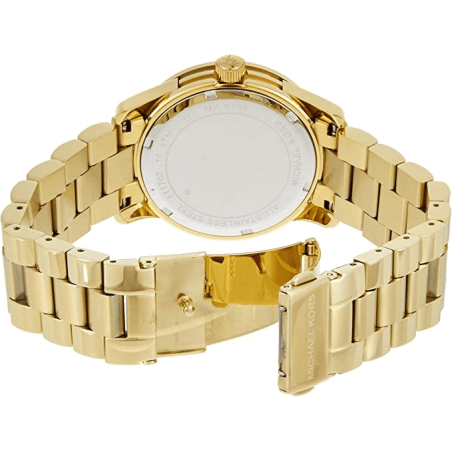 Michael Kors Runway Gold Dial Gold Steel Strap Watch for Women - MK5786