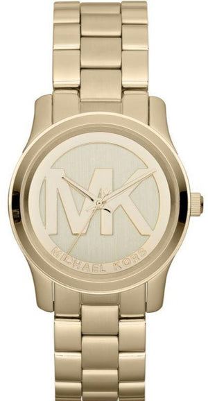 Michael Kors Runway Gold Dial Gold Steel Strap Watch for Women - MK5786