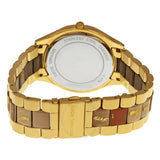 Michael Kors Slim Runway Gold Dial Two Tone Steel Strap Watch for Women - MK4300