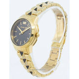 Michael Kors Runway Mercer Quartz Black Dial Two Tone Steel Strap Watch For Women - MK6672