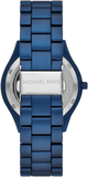 Michael Kors Slim Runway Quartz Blue Dial Blue Steel Strap Watch For Women - MK4503