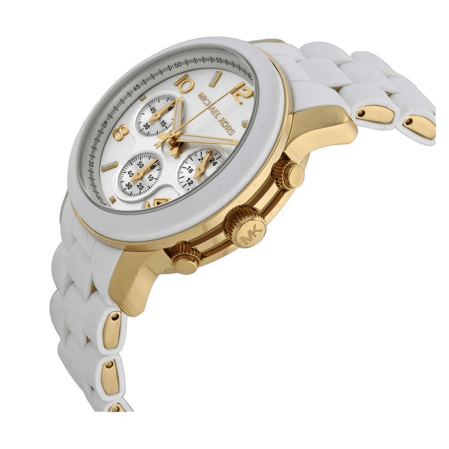 Michael Kors Runway White Dial White Steel Strap Watch for Women - MK5145