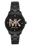 Michael Kors Runway Quartz Black Dial Black Steel Strap Watch For Women - MK6683