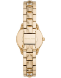 Michael Kors Runway Mercer Analog Brown Dial Gold Steel Strap Watch For Women - MK6855