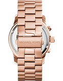 Michael Kors Runway Chronograph Rose Gold Dial Rose Gold Steel Strap Watch for Men - MK8096