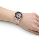 Michael Kors Runway Quartz Black Dial Two Tone Steel Strap Watch For Women - MK6960