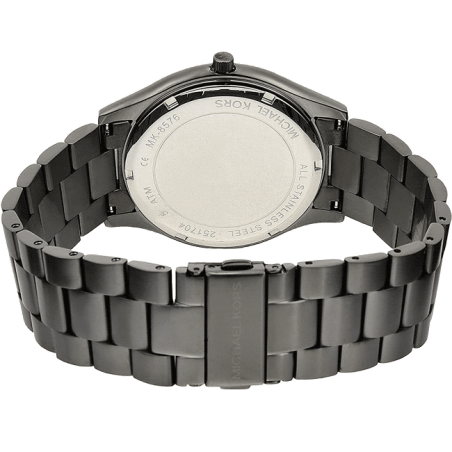 Michael Kors Runway Quartz Grey Dial Grey Steel Strap Watch For Women - MK8576